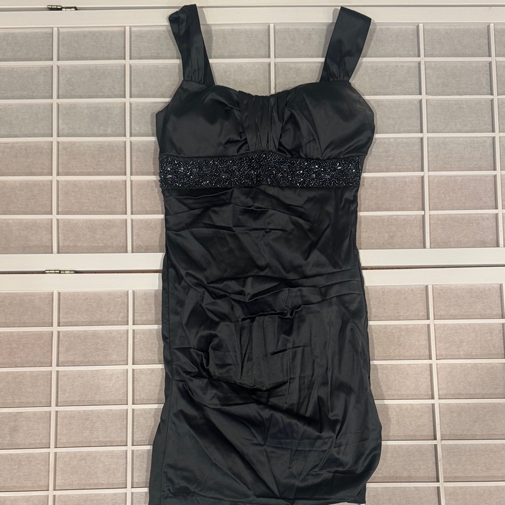 Ruby Rox Gray Mini Dress with Embellished Waist